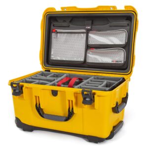 Nanuk 938 Waterproof Hard Case with Lid Organizer and Padded Divider - Yellow