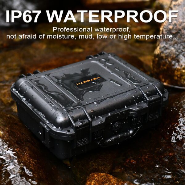 Case for Dji Neo Drone Combo - Waterproof Small Hard Case for DJI Neo Accessories, Carrying Case for DJI Neo Fly More Combo/RC-N3/RC-N2/Remote Controller/Charging Hub, Supports 9 batteries(Only Case) - Image 3