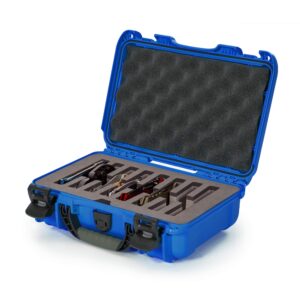 Nanuk 909 Waterproof Hard Case with Custom Foam Insert for 8 Pocket Knives - Blue (909-8KNI8)