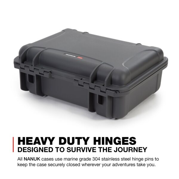 Nanuk 925 Waterproof Carry-on Hard Case with Lid Organizer and Padded Divider - Graphite - Image 2