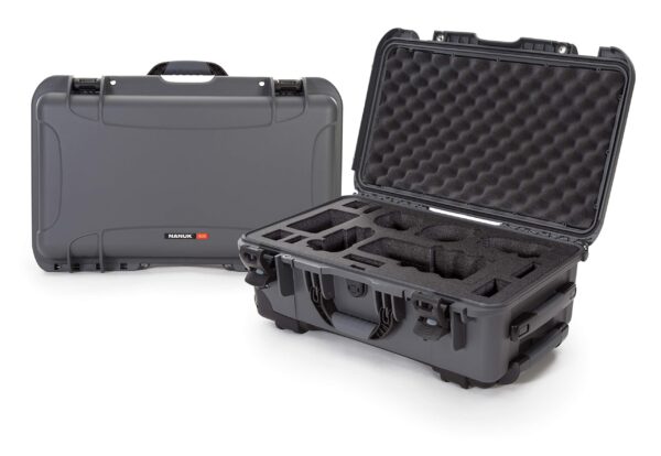Nanuk 935 Waterproof Carry-On Hard Case with Custom Foam Insert for Sony a7R Size Camera w/Wheels - Graphite - Image 2