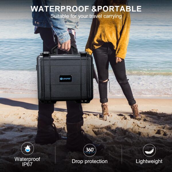 Lekufee Portable Waterproof Hard Case for DJI Mini 4 Pro,DJI Mini 3 Pro,Mini 3 Drone,DJI RC 2,DJI RC N3/N2,DJI Goggles 2/3/Goggles Integra/DJI RC Motion 2/3 and Accessories(Case Only) - Image 4