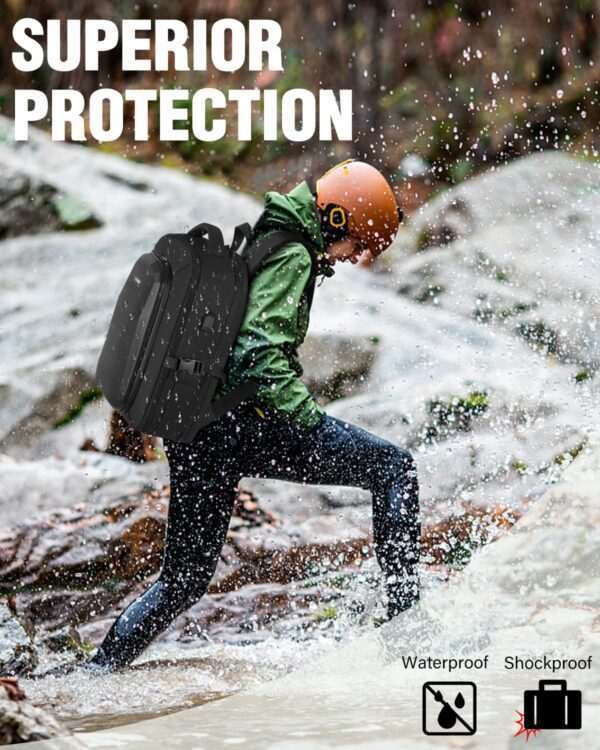 PEKREWS Mini 4K Case, Large Capacity Mini 2 SE Backpack Fits 15.6 Inch Laptop, Sturdy Travel Bag Compatible with DJI Mini 4K, DJI Mini 2 SE, DJI Mini 2, Waterproof Hard Carrying Case for Accessories - Image 4