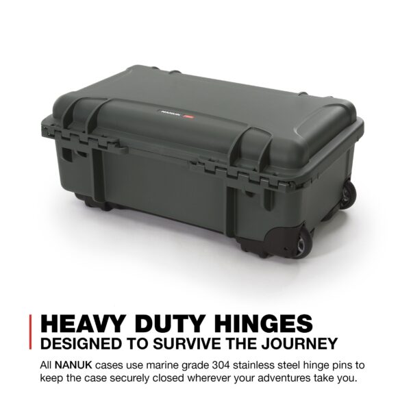 Nanuk Wheeled Series 935 Lightweight NK-7 Resin Waterproof Protective Case and Foam Insert - Olive - Image 2
