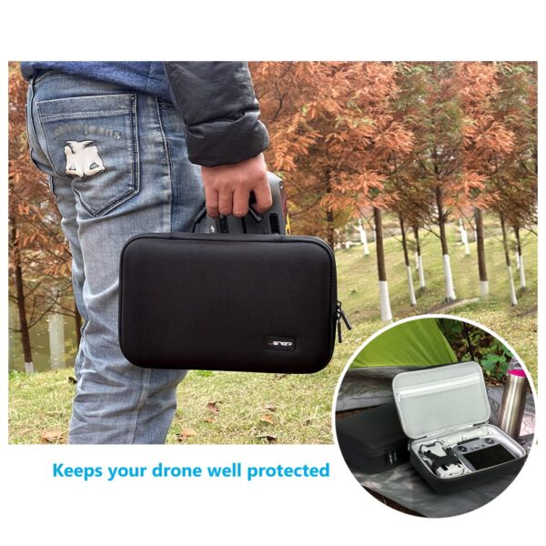 JSVER Carrying Case for DJI Mini 4 Pro EVA Hard Shell Protective Case for DJI Mini 4 Pro/Mini 3/Mini 3 Pro Travel Bag for Mini 4 Pro Fly More Combo Accessories Drone Case (DJI RC-2/RC-N2 Controller) - Image 2