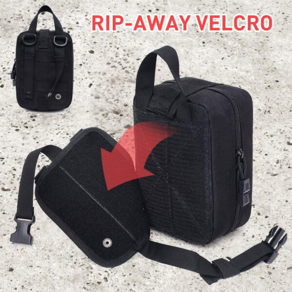 MEQI Medical MOLLE Tactical Pouch, EMT First Aid IFAK Rip-Away Utility Pouch for Camping Hunting Hiking Home Car and Adventures Red - Image 5