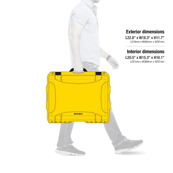 Nanuk 950 Waterproof Hard Case with Wheels and Foam Insert - Yellow - Image 4