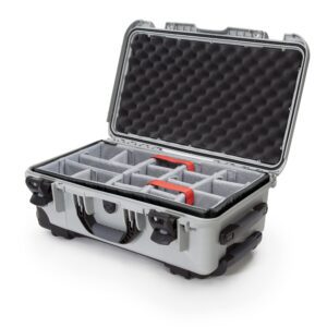 Nanuk Wheeled Series 935 Lightweight NK-7 Resin Waterproof Protective Case and Padded Divider - Silver