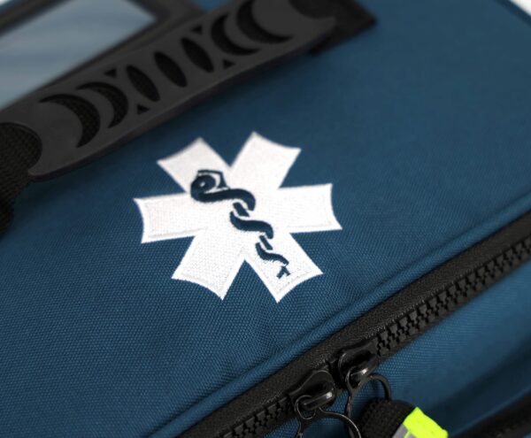 Lightning X Products Lightning X Mid-Sized First Responder EMT Bag | LXMB25 Fully Stocked Aid Kit w/ 200+ BLS Supplies - Blue - Image 3