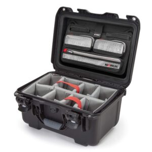 Nanuk 918 Waterproof Carry-on Hard Case with Lid Organizer and Padded Divider - Black