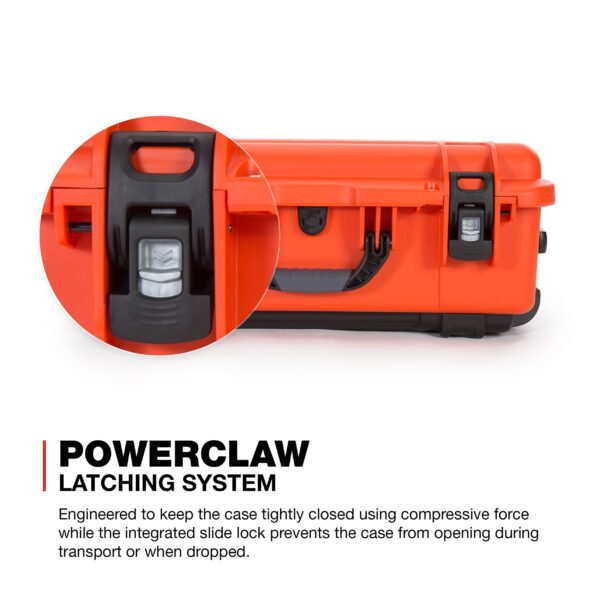 Wheeled Series 935 Lightweight NK-7 Resin Waterproof Protective Case for DSLR Camera, 3 Lenses, Flash, Orange - Image 7