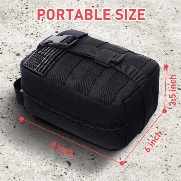 MEQI Medical MOLLE Tactical Pouch, EMT First Aid IFAK Rip-Away Utility Pouch for Camping Hunting Hiking Home Car and Adventures Red - Image 4