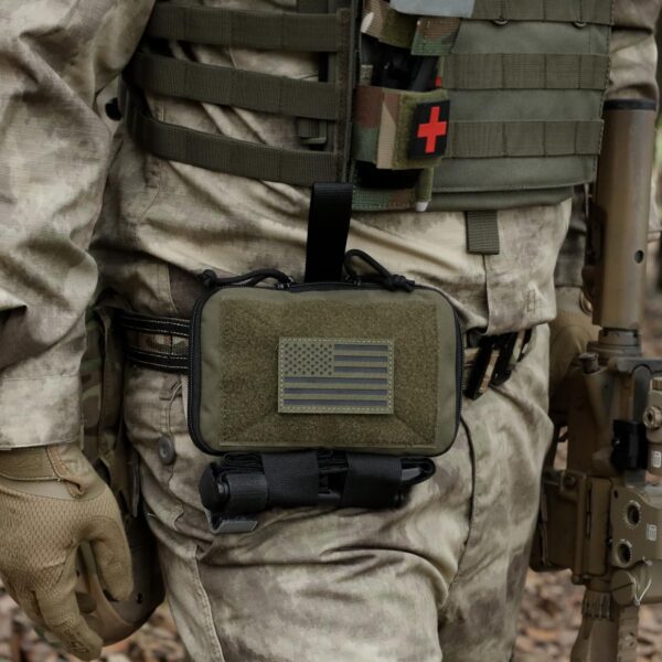WYNEX Tactical Belt Medical Pouch, IFAK Pouch EMT First Aid Rip-Away Emergency Trauma Bag Portable Survival Pack Compact Med Bag Organizer for Camping - Image 8