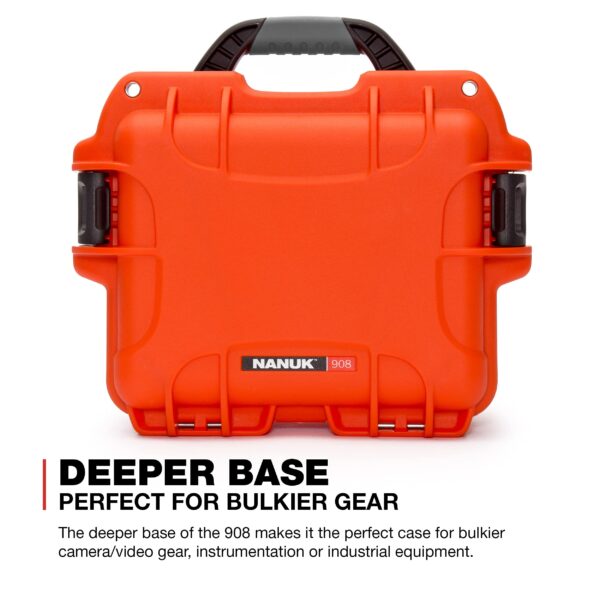 Nanuk 908 Waterproof Hard Case with Padded Dividers - Orange - Image 7