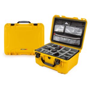 Nanuk 933 Waterproof Hard Case with Lid Organizer and Padded Divider - Yellow (933-6004)