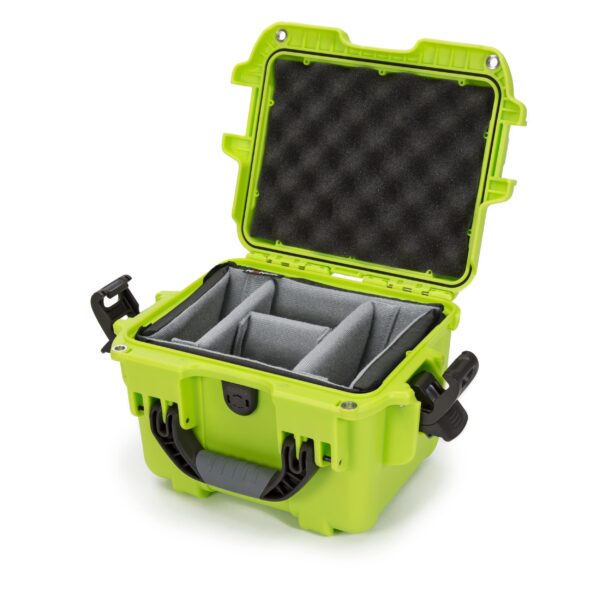 Nanuk 908 Waterproof Hard Case with Padded Dividers - Lime