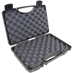 Condition 1 14" Economy Plastic Hard Case Model 1763 for Handgun, Revolver, Firearm, Pistol Lockable Protective Travel Storage Case, Made in USA, 14"x10.32"x3.57" Gun Metal Gray