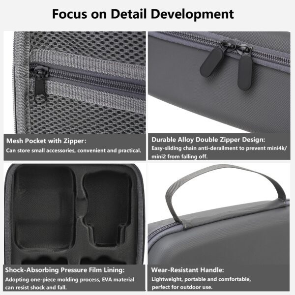 Flyekist Storage Bag for DJI Mini 4K/Mini 2/Mini 2 SE-Mini 4K,Mini 2, Mini 2 SE Drone Case Hard Shell Travel Carrying case Compatible with DJI Mini 4K/Mini 2/Mini 2 SE Drone and Accessories - Image 7