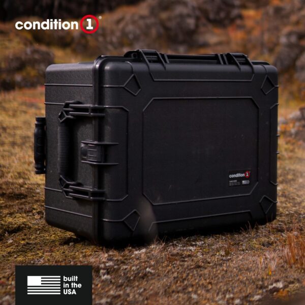 Condition 1 25" Large Rolling Hard Travel Case Model 286, Lockable Storage Box with Wheels and Handle, Waterproof Dustproof TSA Friendly, Made in USA, 24.58"x19.58"x14.60" Orange - Image 2