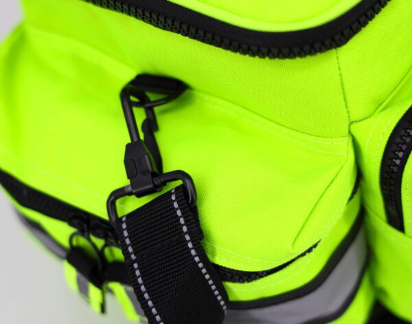 Lightning X Mid-Sized First Responder EMT Bag | LXMB25 | Fully Stocked w/ 240+ First Aid, EMS & Trauma Supplies - Fluorescent Yellow - Image 5