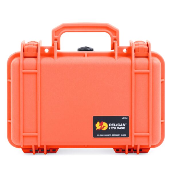 ColorCase Pelican Protector 1170 Case Orange - Small Size Waterproof Case with Pick Pluck Foam Convoluted Lid Foam - Orange Latches - Image 4