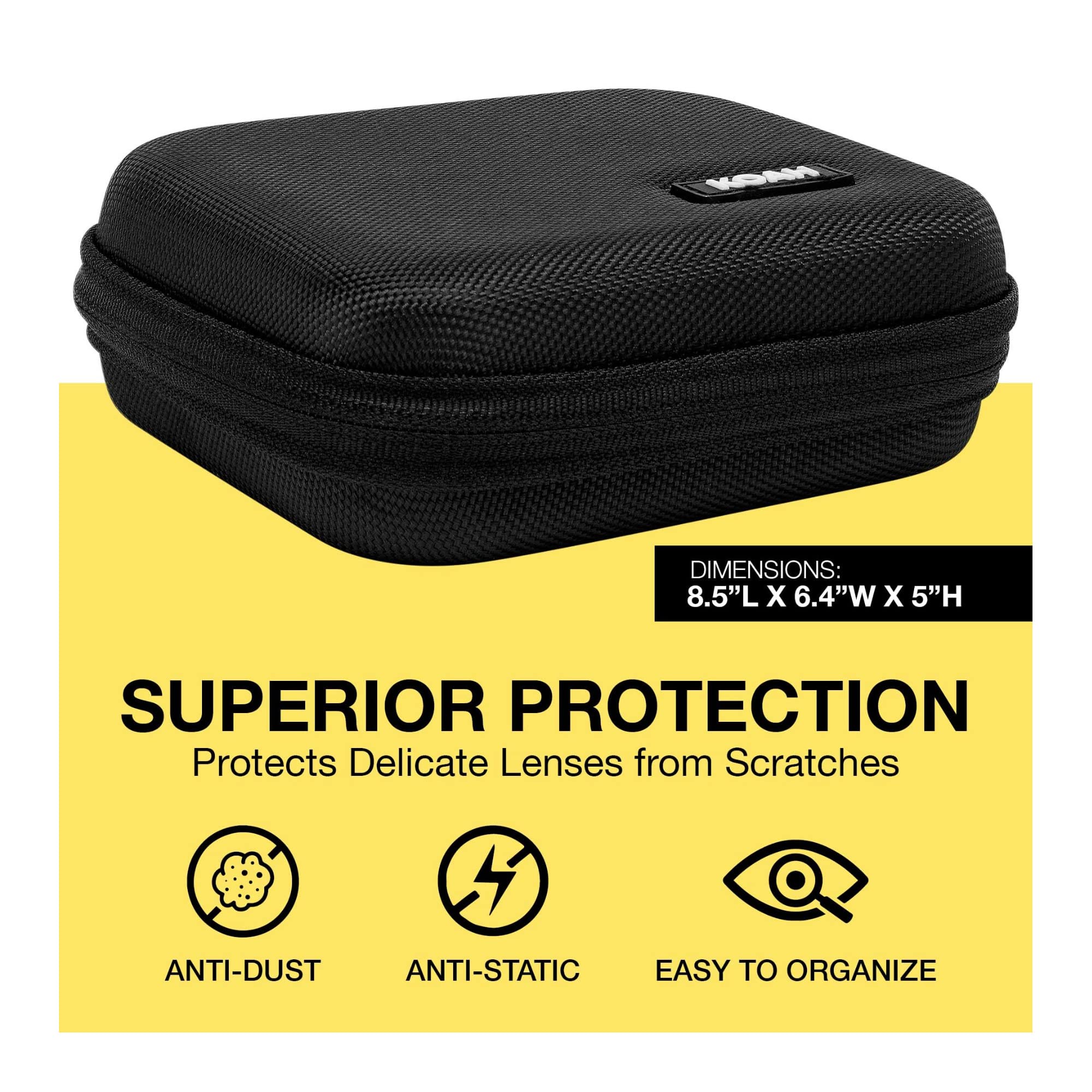 Koah Hard Shell Camera Filter Case - Lens Filter Case for 8 Filters - Protective Photography Filters Case Organizer with Inner Padded Design - Small Holder for Multiple 58mm 67mm 72mm 77mm 82mm 95mm - Image 5