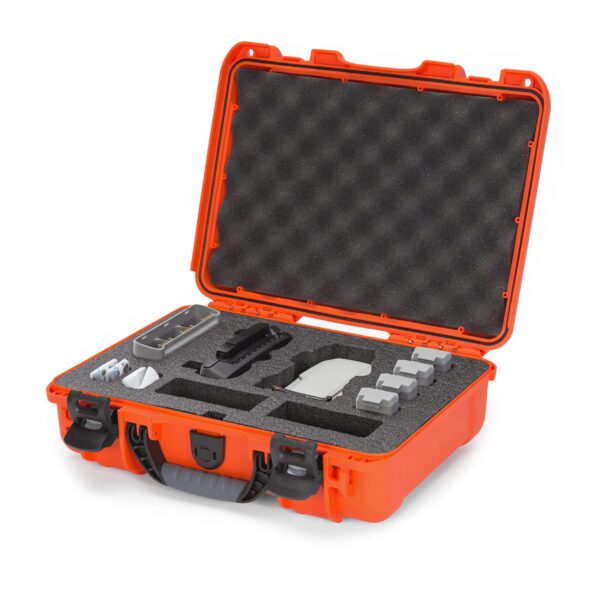 Nanuk 910 Waterproof Hard Case with Foam Insert for DJI Mini SE Fly More Kit - Orange, (910-MAVMSE3)