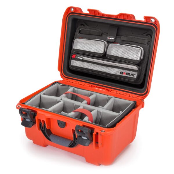 Nanuk 918 Waterproof Carry-on Hard Case with Lid Organizer and Padded Divider - Orange