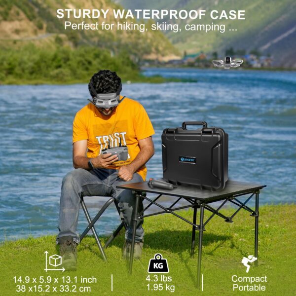 Lekufee Waterproof Hard Carrying Case for DJI Neo Drone,DJI RC 2,DJI RC N3/N2,DJI Goggles 3(NOT for Goggles N3)/2/Goggles Integra,DJI RC Motion 3/2, and Accessories(Case Only) - Image 5