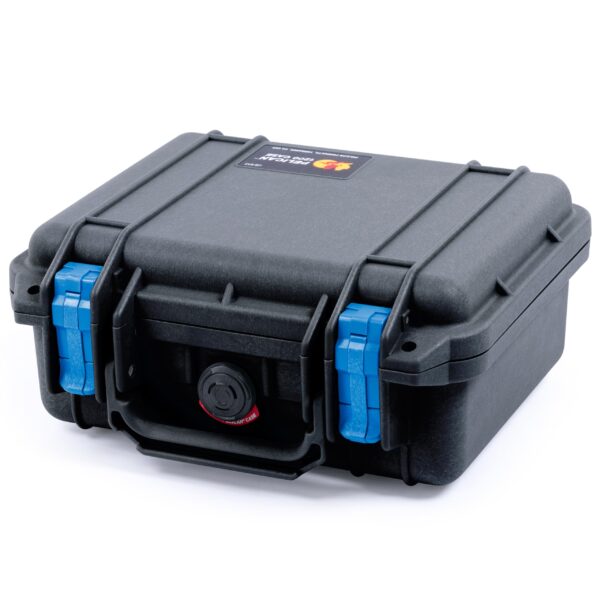 ColorCase Pelican Protector 1200 Case Black - Small Size Waterproof Case (Case Only) - Blue Latches - Image 4