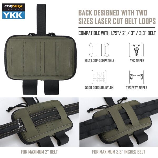 WYNEX Tactical Belt Medical Pouch, IFAK Pouch EMT First Aid Rip-Away Emergency Trauma Bag Portable Survival Pack Compact Med Bag Organizer for Camping - Image 3