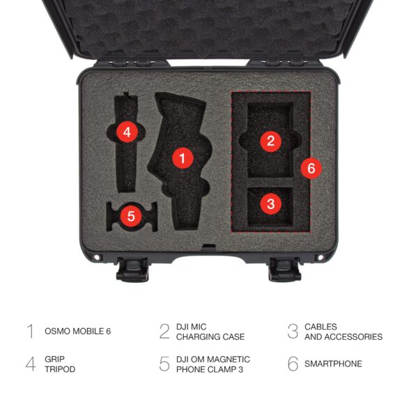 Nanuk Case 910 w/Foam (C0798) DJI OSMO Mobile 6 - Graphite - Image 4