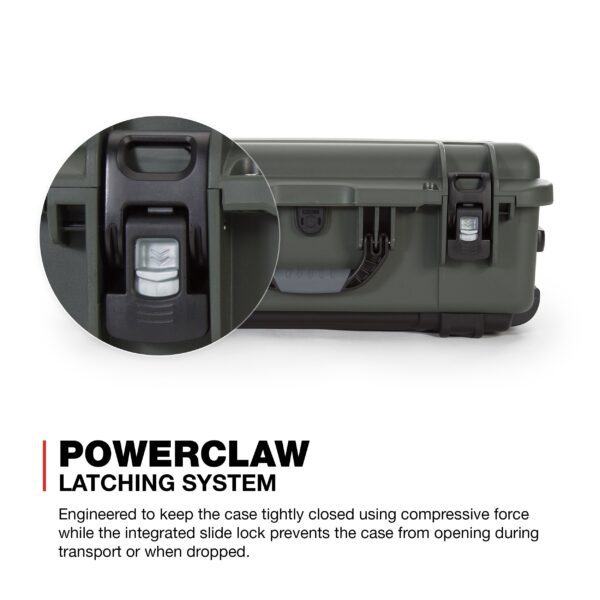 Wheeled Series 935 Lightweight NK-7 Resin Waterproof Protective Case with Foam Insert and Lid Organizer - Olive - Image 11