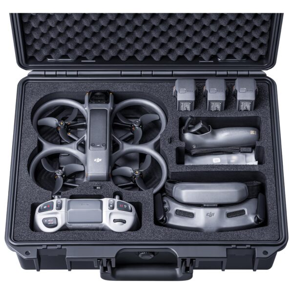 Lykus Titan AT200 Waterproof Hard Case for DJI Avata 2,Goggles 3,RC Motion 3,FPV Remote Controller 3, Support Up to 7 batteries [CASE ONLY]