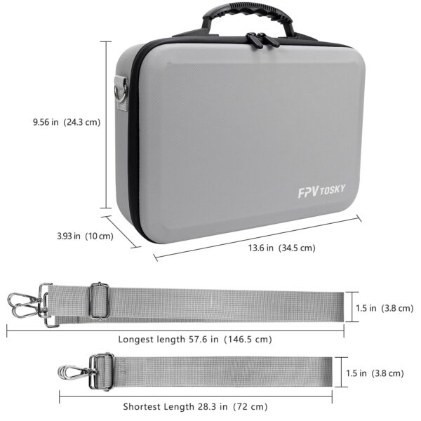 FPVtosky Mini 4 Pro RC 2 Case, Portable Storage Hard Case Shoulder Bag for DJI Mini 4 Pro Fly More Combo, DJI Mini 4 Pro Accessories - Image 6