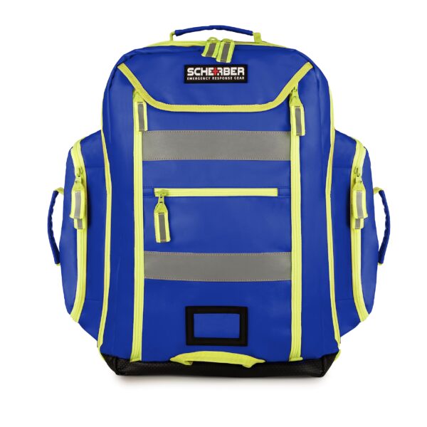 Scherber Fully-Stocked Premium First Responder Backpack | EMT/EMS Medic Trauma, Bleeding & Oxygen Medical Kit | CAT Tourniquet, QuikClot 4x4, HyFin Chest Seal & 250+ First Aid Supplies - Blue - Image 9
