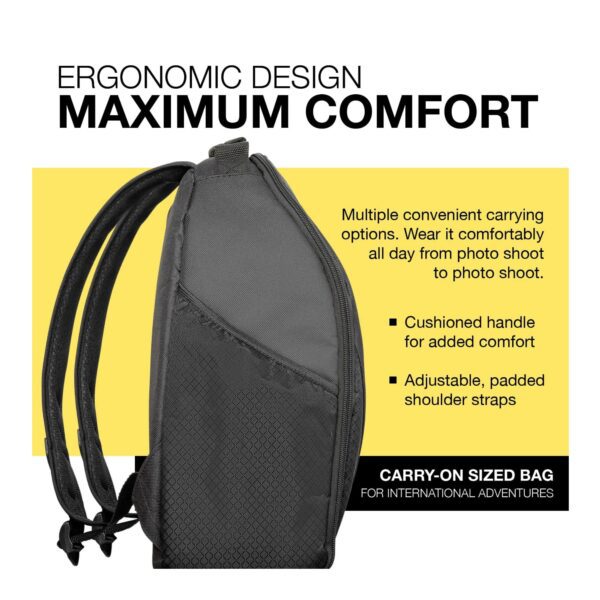 Koah Sling Camera Bag for DSLR Cameras, Mirrorless Cameras & Accessories - Camera Case for Nikon, Canon, Sony - Padded Camera Sling Bag - Zippered SLR/DSLR Camera Bag Backpack with Shoulder Straps - Image 4