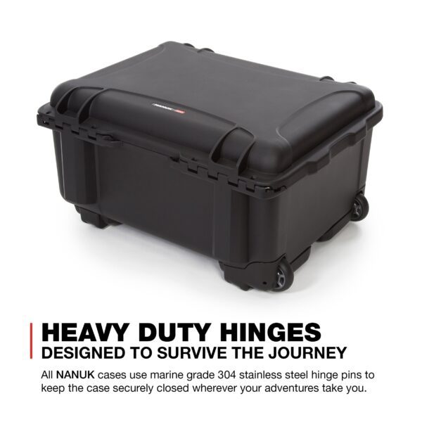 Nanuk 950 Waterproof Hard Case with Wheels and Padded Divider - Black - Image 2