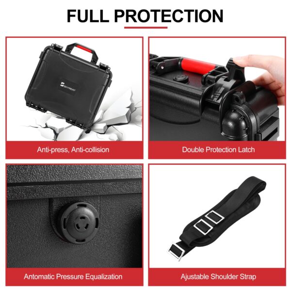 Skyreat Mini 4 Pro Hard Case, Waterproof Hard Shell Storage Bag for DJI Mini 4 Pro Drone Fly More Combo with DJI RC 2 Controller Accessories - Image 6