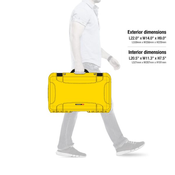 Nanuk Wheeled Series 935 Lightweight NK-7 Resin Waterproof Protective Case and Foam Insert - Yellow - Image 4
