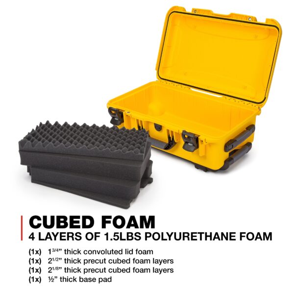 Nanuk Wheeled Series 935 Lightweight NK-7 Resin Waterproof Protective Case and Foam Insert - Yellow - Image 6