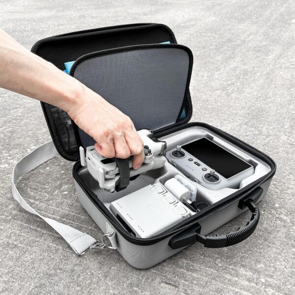 FPVtosky Mini 4 Pro RC 2 Case, Portable Storage Hard Case Shoulder Bag for DJI Mini 4 Pro Fly More Combo, DJI Mini 4 Pro Accessories - Image 4