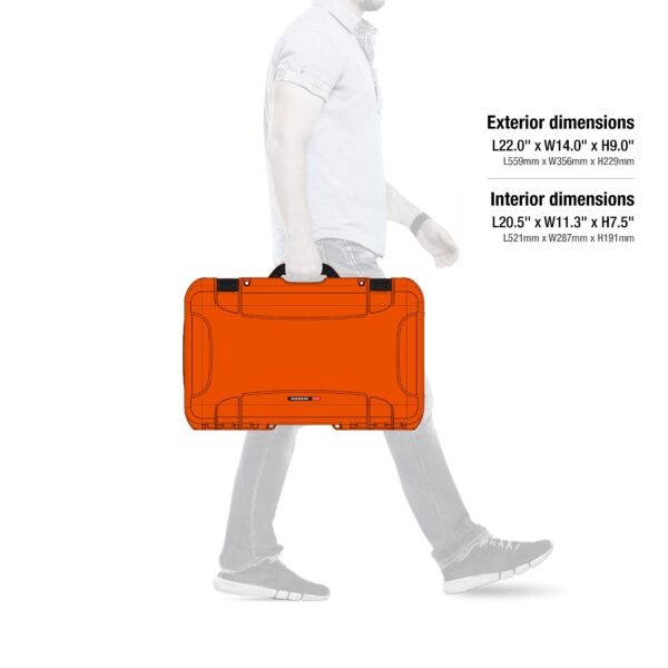 Nanuk 938-6003 Waterproof Hard Case with Lid Organizer and Padded Divider - Orange - Image 4