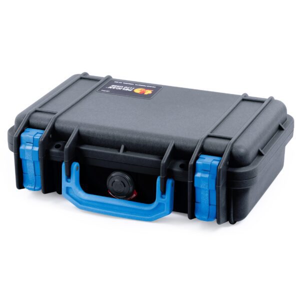 ColorCase Pelican Protector 1150 Case Black - Small Size Waterproof Case with Pick Pluck Foam Convoluted Lid Foam - Blue Latches - Image 3