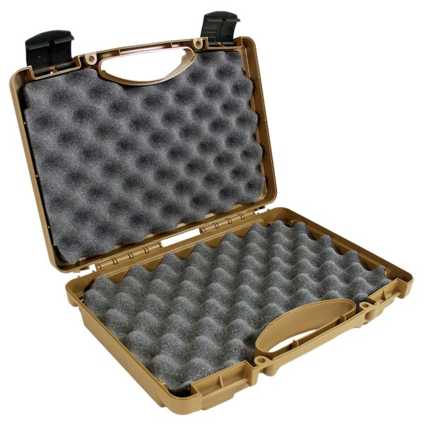 Condition 1 14" Economy Plastic Hard Case Model 1763 for Handgun, Revolver, Firearm, Pistol Lockable Protective Travel Storage Case, Made in USA, 14"x10.32"x3.57" Flat Dark Earth