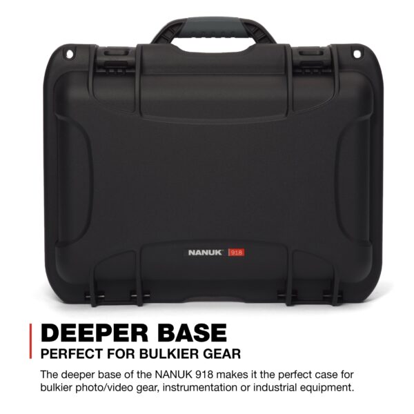 Nanuk 918 Waterproof Carry-on Hard Case with Lid Organizer and Padded Divider - Black - Image 7
