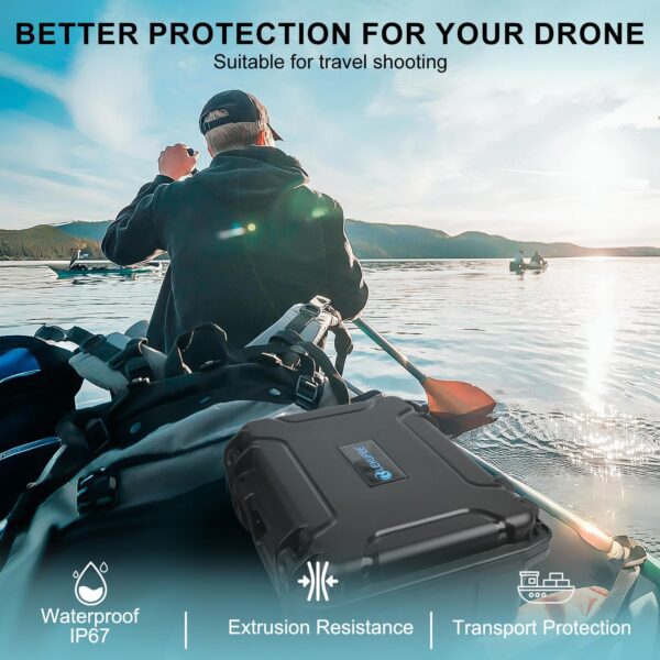 Lekufee Waterproof Hard Carrying Case for DJI Neo Drone,DJI RC 2,DJI RC N3/N2,DJI Goggles 3(NOT for Goggles N3)/2/Goggles Integra,DJI RC Motion 3/2, and Accessories(Case Only) - Image 6