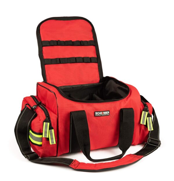 Scherber Fully-Stocked First Responder Bag | Professional EMT/EMS Trauma & Bleeding Medical Kit | HSA/FSA Approved | CAT Tourniquet, HyFin Chest Seal, Israeli Bandage & 250+ First Aid Supplies (Red) - Image 6