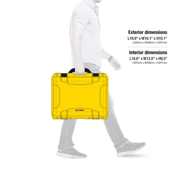 Nanuk 933 Waterproof Hard Case with Lid Organizer and Padded Divider - Yellow (933-6004) - Image 2