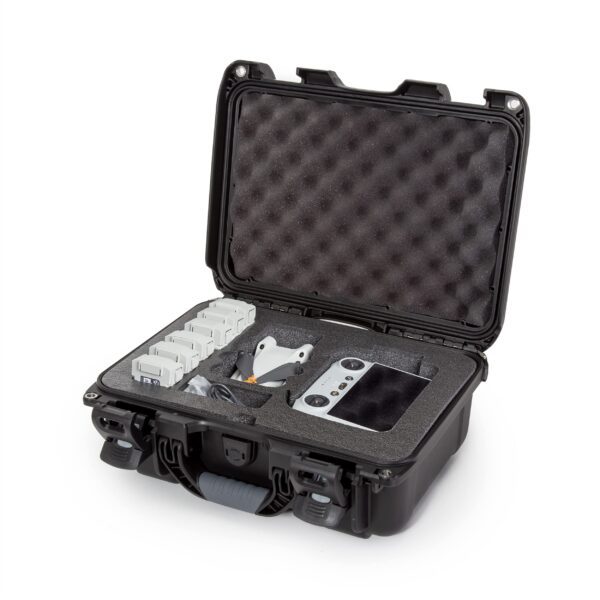 Nanuk 915 Waterproof Hard Case with Custom Insert for DJI Mini 3 or Mini 3 PRO, Fly More Package and RC-N1 or RC Remote - Black